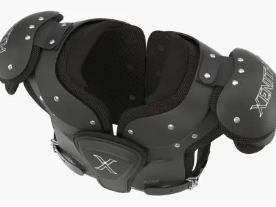 Xenith Flyte Youth Football Shoulder Pads Black 3D model
