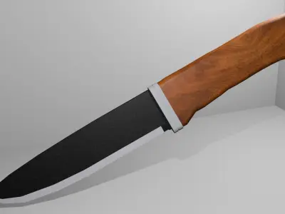 Hunting knife Low-poly 3D model 3