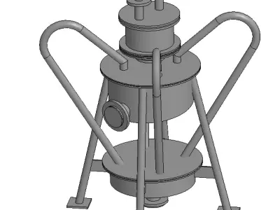 Wastewater cyclone station 3D model
