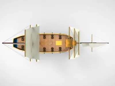 classic sailing ship 3D model by wayokama72