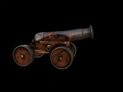 Medieval Cannon 3D model buy