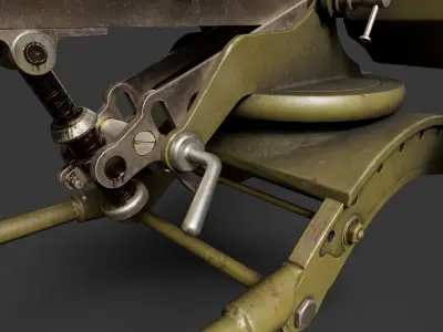 Maxim M1910 - Historic Heavy Machine Gun Low-poly 3D model