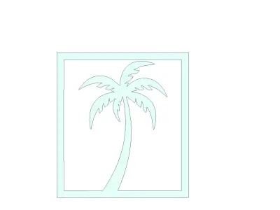 Palm Tree Wall Art Mold Digital File for Casting 3D model