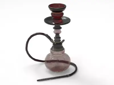 Low Poly Turkish Hookah Low-poly 3D model