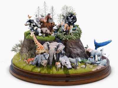 102 Animals Ultimate Collection 3D model