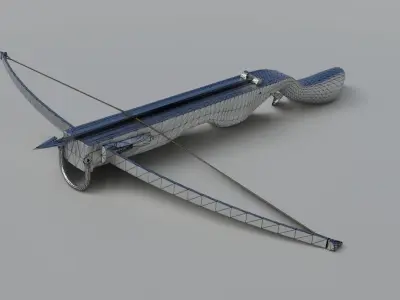 Crossbow wooden Low-poly 3D model