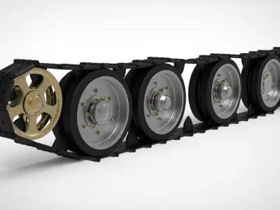 Tank tracks 3D model