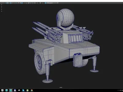 Air Defence Missile Low-poly 3D model