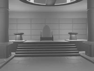 medieval castle Low-poly 3D model get