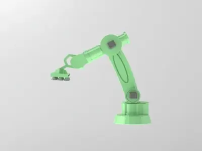 Industrial robot 3D model 4