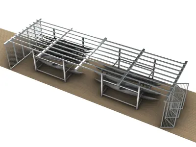 Canoe Rack 3D model