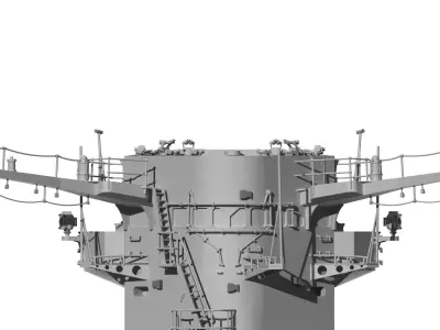 Yamato superstructure full 3D print model