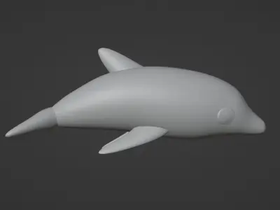 Inflatable dolphin pink 3D model