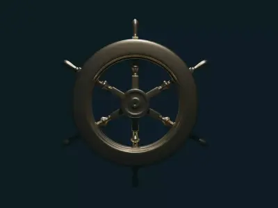 Gold Rudder Free 3D model
