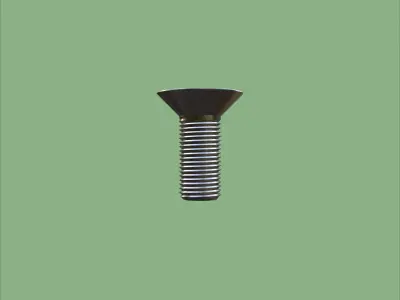 Steel Stained M5 Bolt Allen Counter Sink PBR 4K 3D model