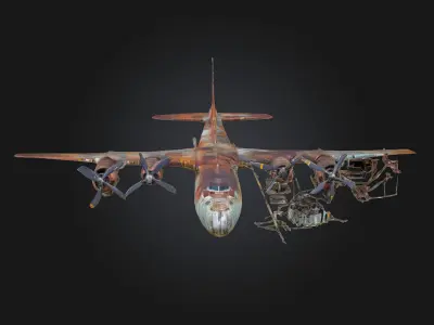 Abandoned Aircraft Relics  Echoes of Forgotten Flight 3D model