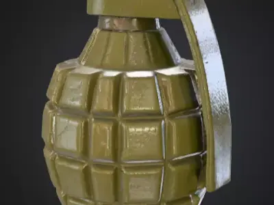 Fragmentation Grenade Low-poly 3D model purchase