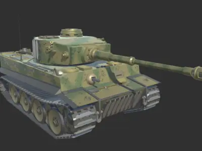 Tiger H1 Low-poly 3D model