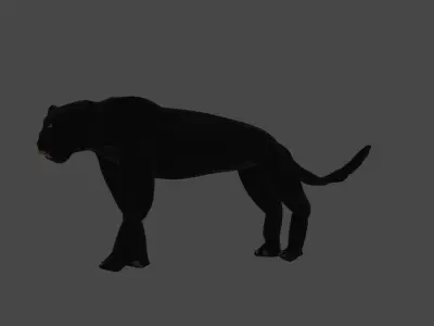 Low Poly Panther   Game-Ready 3D Model Low-poly 3D model