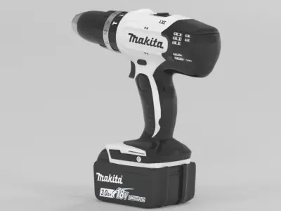 Makita DHP453RFEW Cordless Hammer Drill Low-poly 3D model