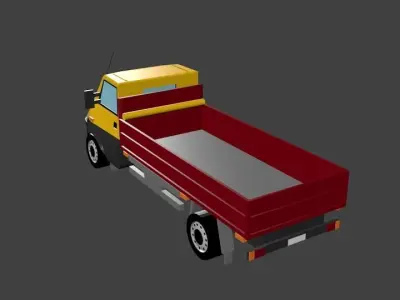 Small truck tipper Low-poly 3D model