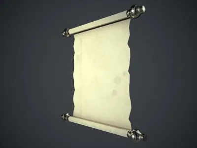 Parchment Low-poly 3D model