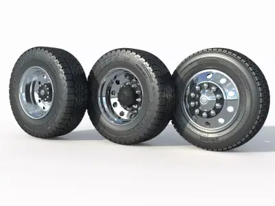 Truck wheel 03 3D model