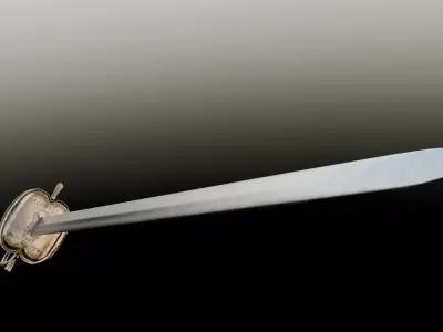 Swedish 18th century Officers Rapier m1700 game ready Low-poly 3D model