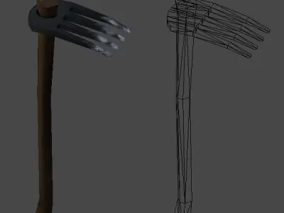 Simple farm tools1 Low-poly 3D model