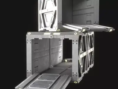 Sci-fi Container v3 Low-poly 3D model