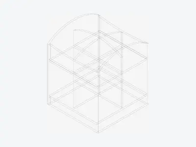 Book Box - Library - Integral - Single Low-poly 3D model