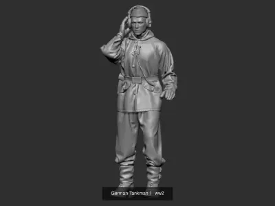 German Tankman ww2 Collection 3D Model Pack