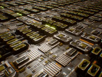 PBR Sci-Fi Industrial Texture 18 Low-poly 3D model