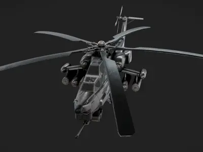 Mil Mi-28 Low-poly 3D model