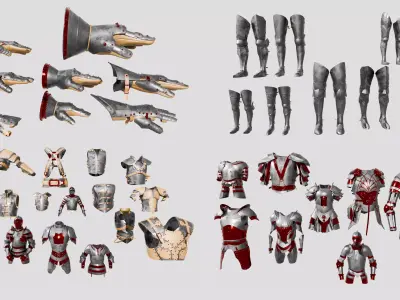 Medieval Armor Low-poly 3D model