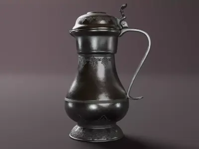 silver flagon 3D model