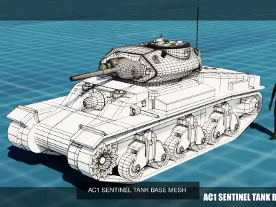 20 TANKS BASE MESHES VOL 1 3D Model Pack