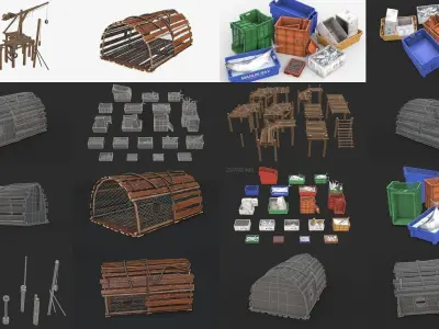 Harbor Assets Collection 3D Model Pack