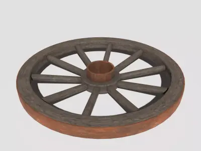 Cart Wheel 3D model