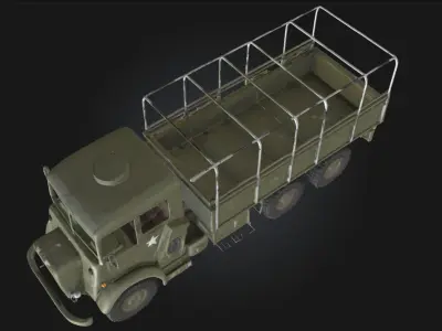 Military Cargo Truck  Armored Transport Vehicle Model 3D model