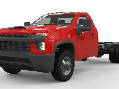 Chevrolet Silverado 3500 2021 truck Low-poly 3D model