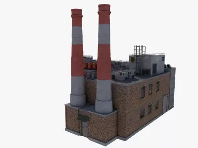 Factory Building 6 Low-poly 3D model