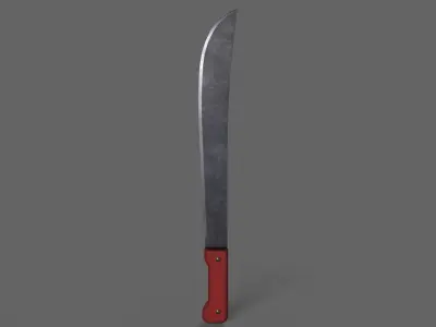 PBR Machete V3b Low-poly 3D model