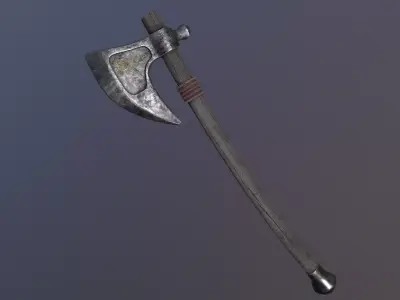 Medieval Axe Low-poly 3D model