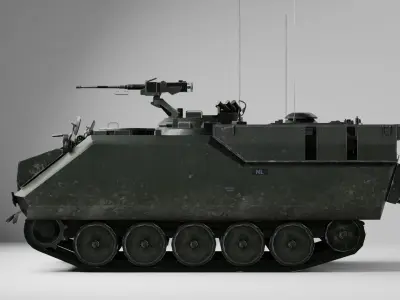 Game-Ready Armored Military Tank Low Poly PBR Low-poly 3D model