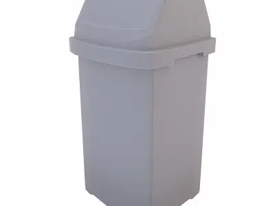 Toilet Dustbin lowpoly 3d model Low-poly 3D model