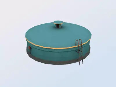 WBKK WATERTANK Kota Kinabalu Low-poly 3D model