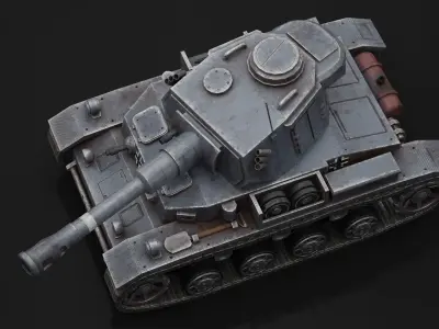 Mini Panzer 4 Tank Low-poly 3D model