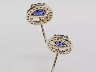 round earrings 3D print model