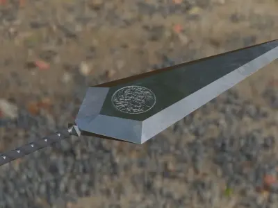 Ninja Kunai Low-poly 3D model